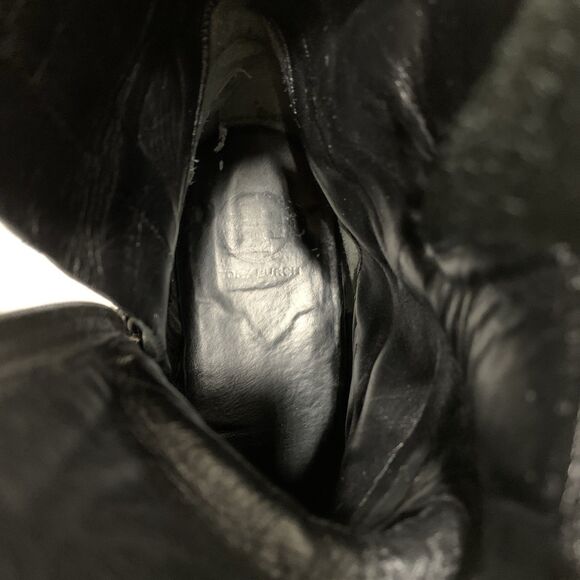 TORY BURCH LEATHER ANKLE BOOTIES BLACK ZIP-UP STRAP BUCKLE BOOTS SIZE 8.5 - Picture 14 of 15